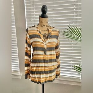 BKE Long Sleeve Striped Tunic